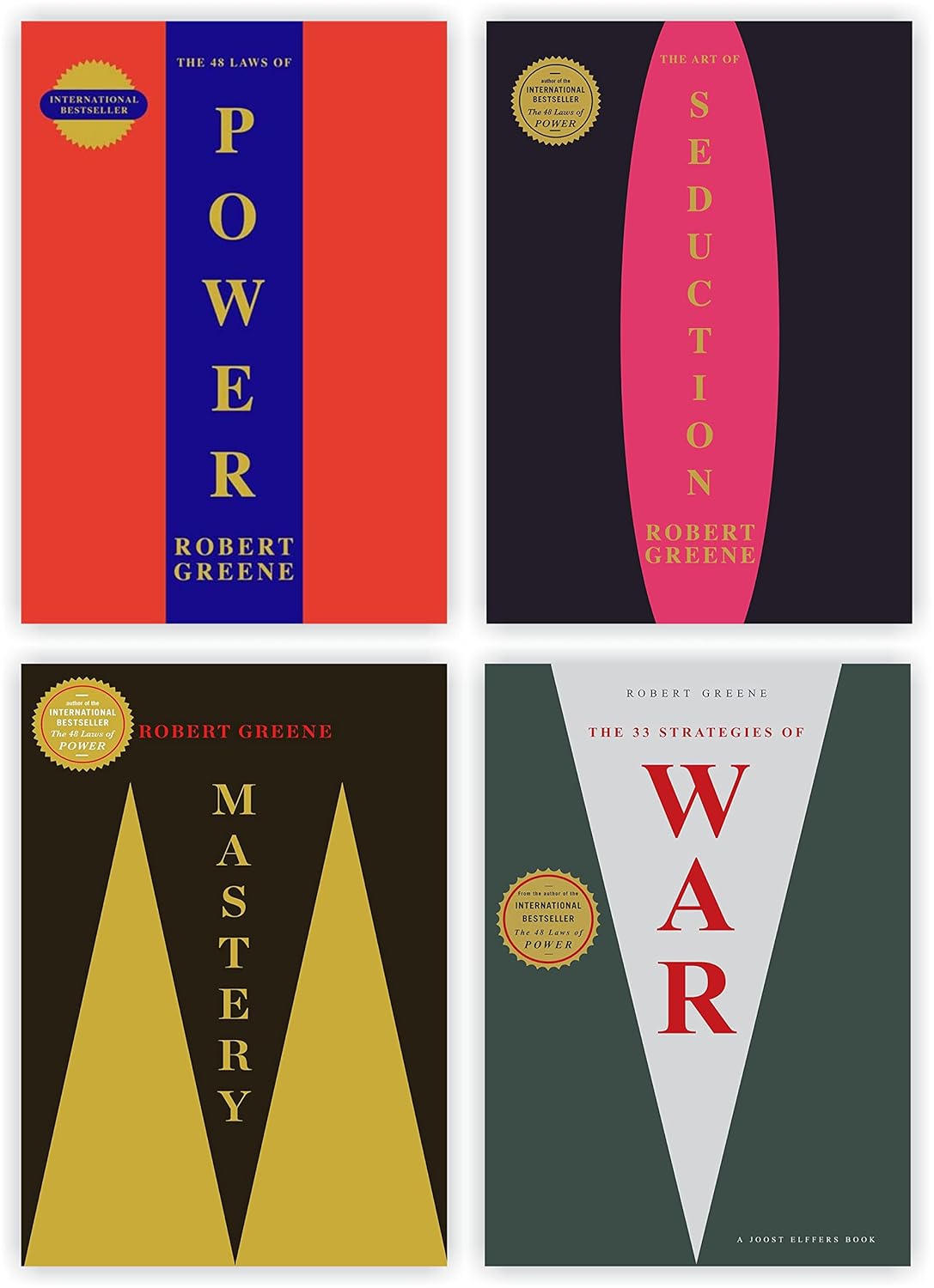 The 48 Laws of Power,The Art of Seduction, Mastery, The 33 Strategies of War by Robert Greene Collection 4 Books Set Paperback - Edu Lover