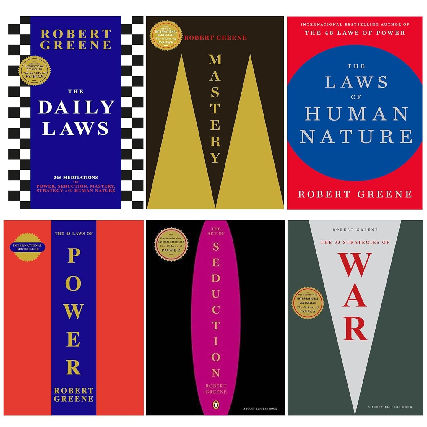 Robert Greene 6 Books Collection Set (Mastery, The Laws of Human Nature, The Daily Laws & 3 More) Paperback ISBN: 9780453812474 - Edu Lover