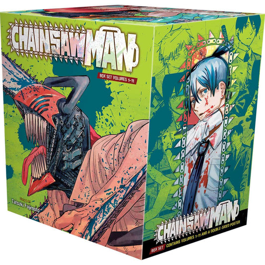 Chainsaw Man Volumes 1–11 collection by Tatsuki Fujimoto with exclusive poster