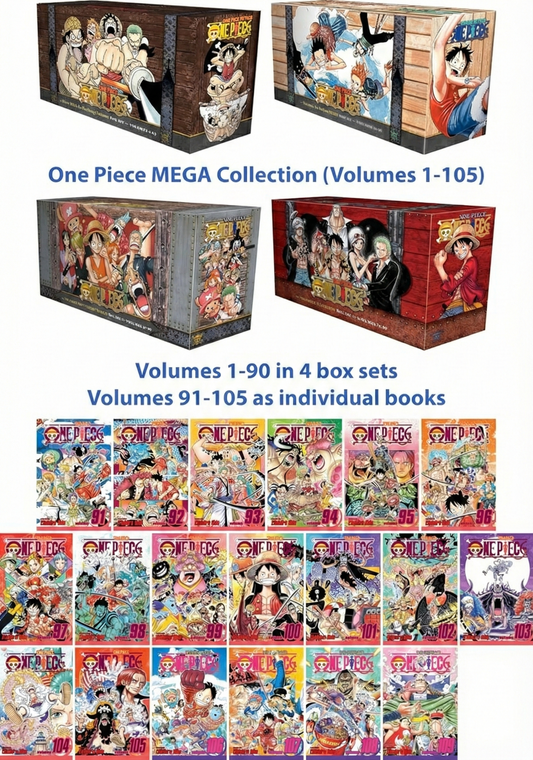 One Piece Volumes 1 - 105 Complete Manga Box Set | Full Series Collection by Eiichiro Oda