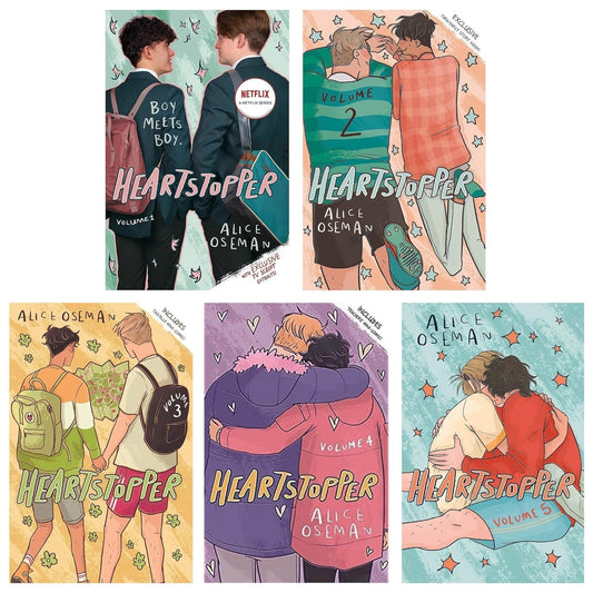 Heartstopper Series (Volumes 1-5) Books Collection Set By Alice Oseman Paperback