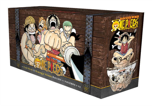 One Piece Manga Box Set East Blue & Baroque Works Volumes 1–23 by Eiichiro Oda – Complete Collection